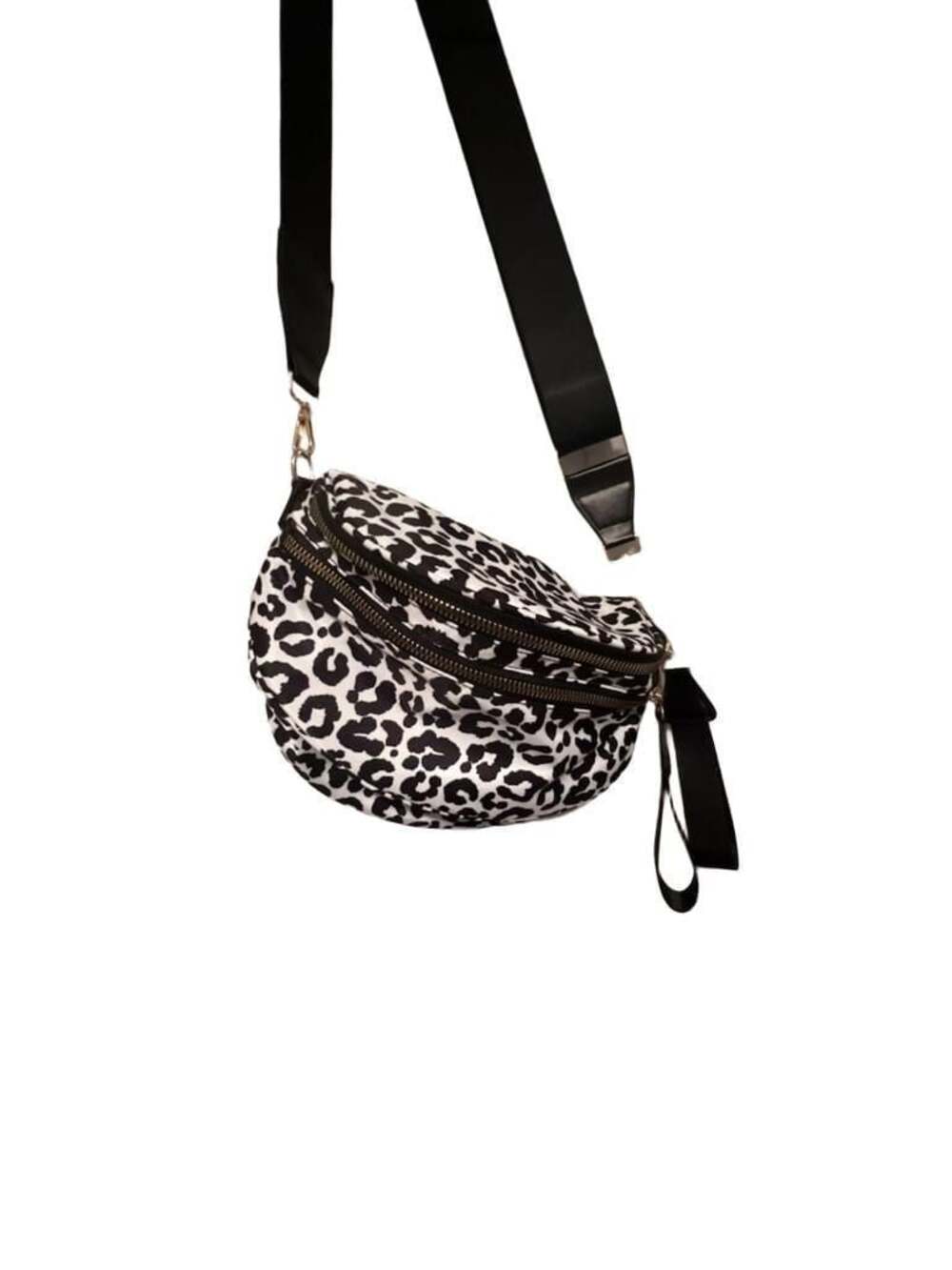 Do Everything In Love Nylon Leopard Print Crescent Crossbody Bag